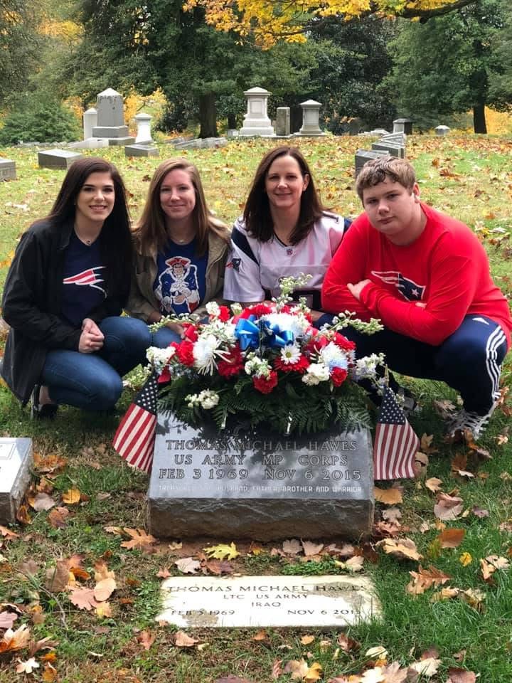 The Martin family at the burial of LTC Thomas M. Hawes
