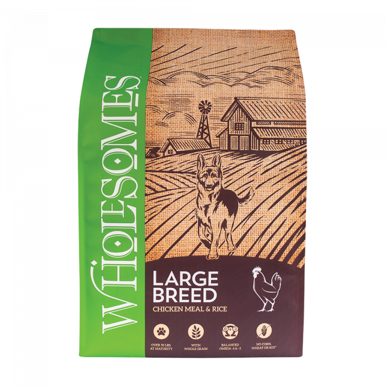 Large Breed with Chicken Meal & Rice - Wholesomes Pet Food